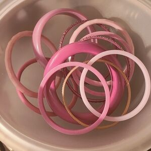 Elegant Pink Bangle Set